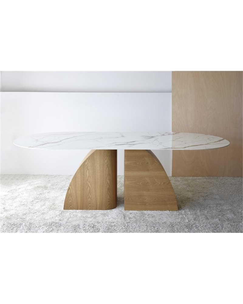 MESA COMEDOR BAHIANATURAL BLANCO OCRE REF. 34AC22529