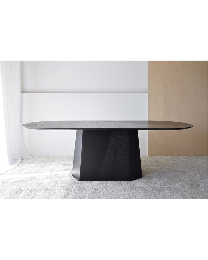 MESA COMEDOR FACETAS FRESNO NEGRO REF. 34AC22532N