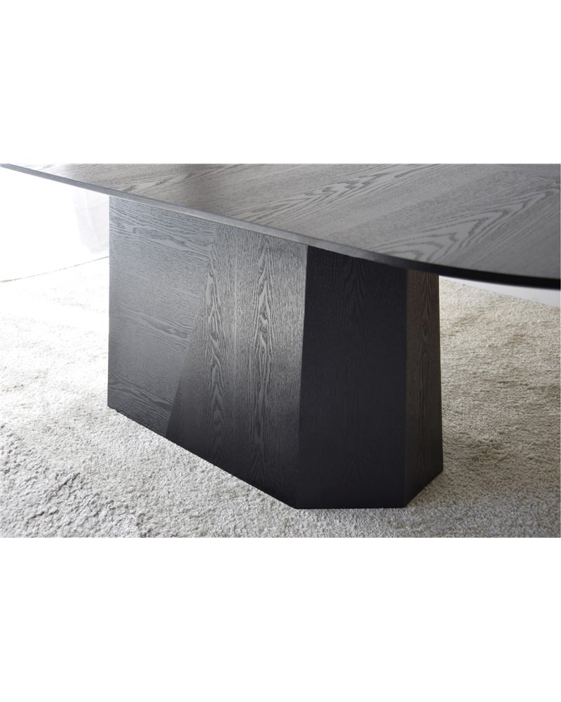 MESA COMEDOR FACETAS FRESNO NEGRO REF. 34AC22532N