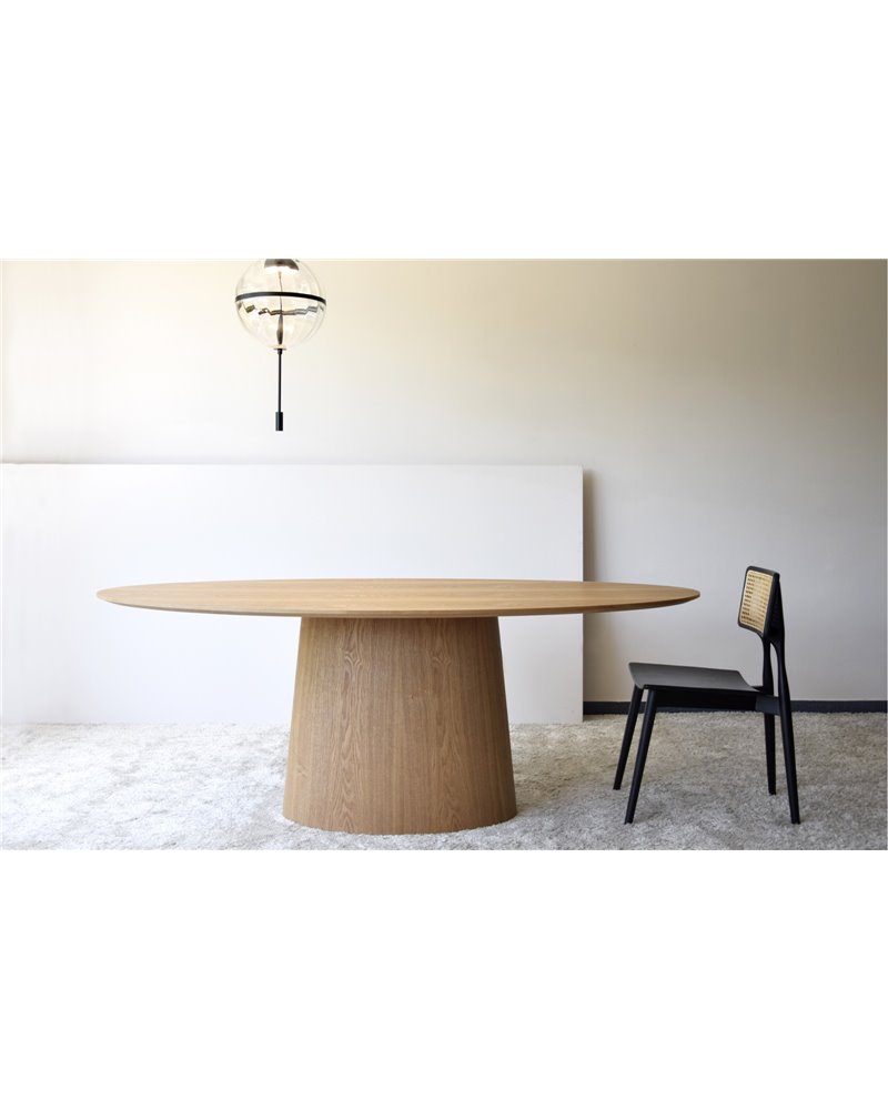 MESA COMEDOR OVAL FRESNO NATURAL REF. 34AC606M