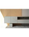 MUEBLE TV ROBLE EN TONO BLANCO ROTO MATE REF. 34H2010WW