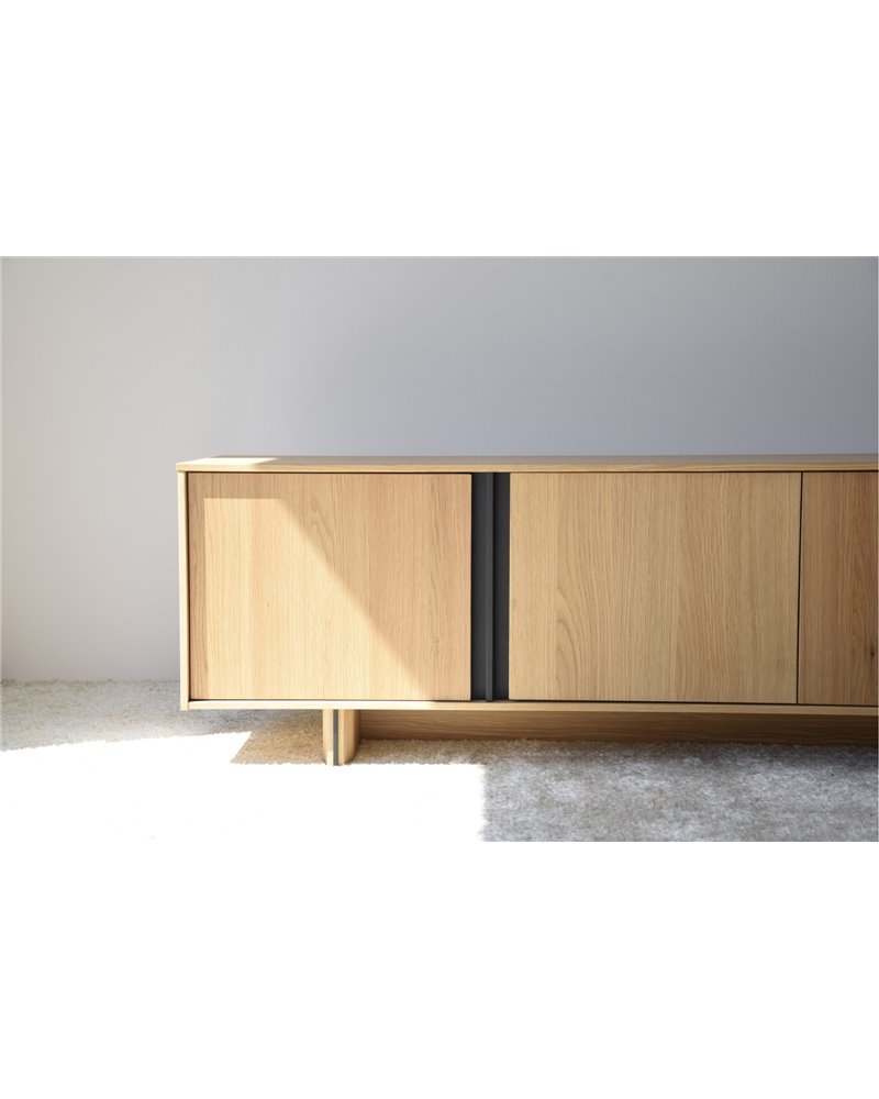 MUEBLE TV ROBLE NATURALMETAL NEGRO MATE REF. 34H301R