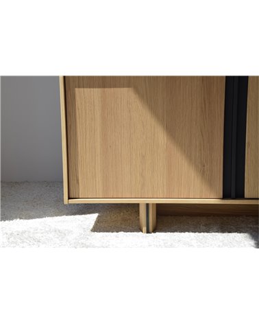 MUEBLE TV ROBLE NATURALMETAL NEGRO MATE REF. 34H301R