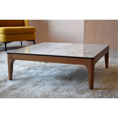 MESA DE CENTRO CERAMICO Y FRESNO MATE REF. 34AC795B