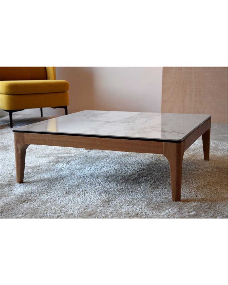 MESA DE CENTRO CERAMICO Y FRESNO MATE REF. 34AC795B