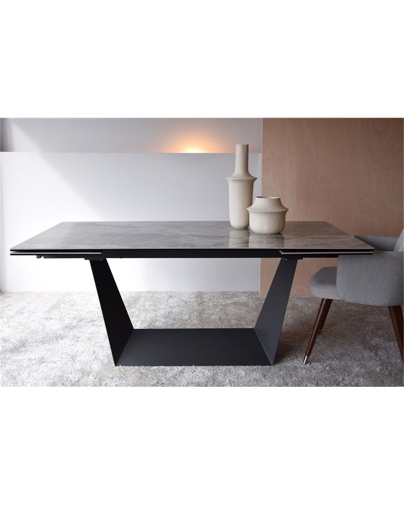 MESA COMEDOR EXTENSIBLE CERAMICO METAL REF. 34AC777V