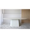 MESA COMEDOR FACETAS BLANCO ROTO MATE REF. 34AC22532WW