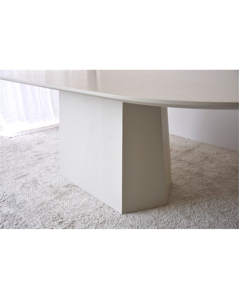 MESA COMEDOR FACETAS BLANCO ROTO MATE REF. 34AC22532WW