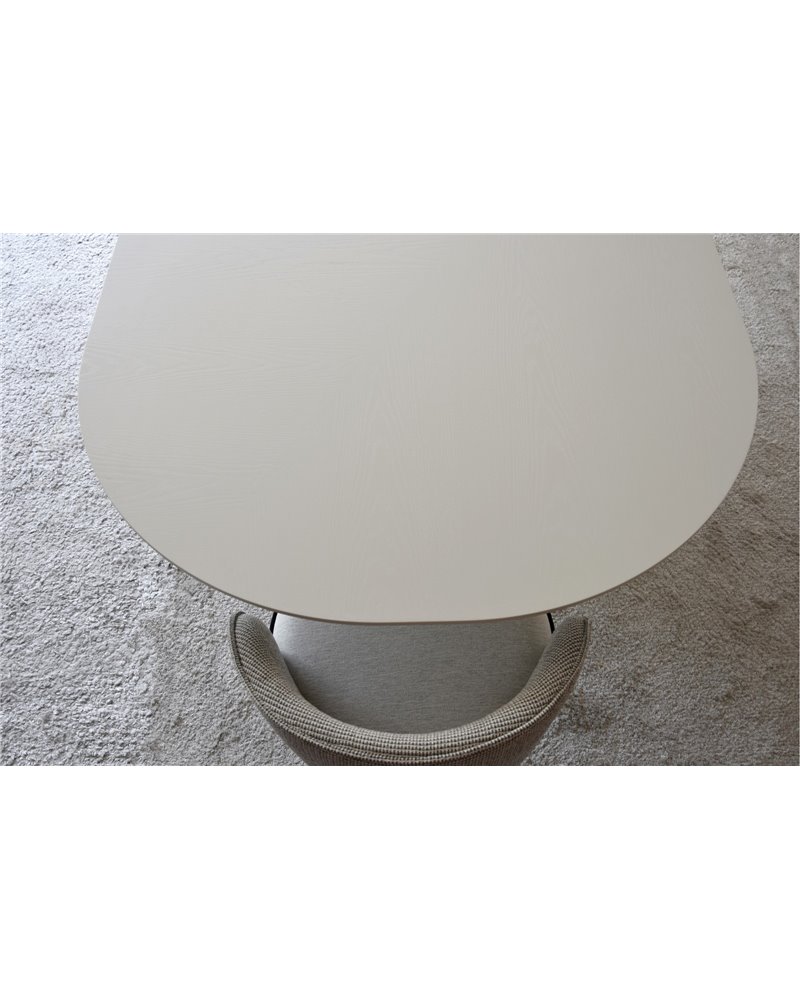 MESA COMEDOR FACETAS BLANCO ROTO MATE REF. 34AC22532WW