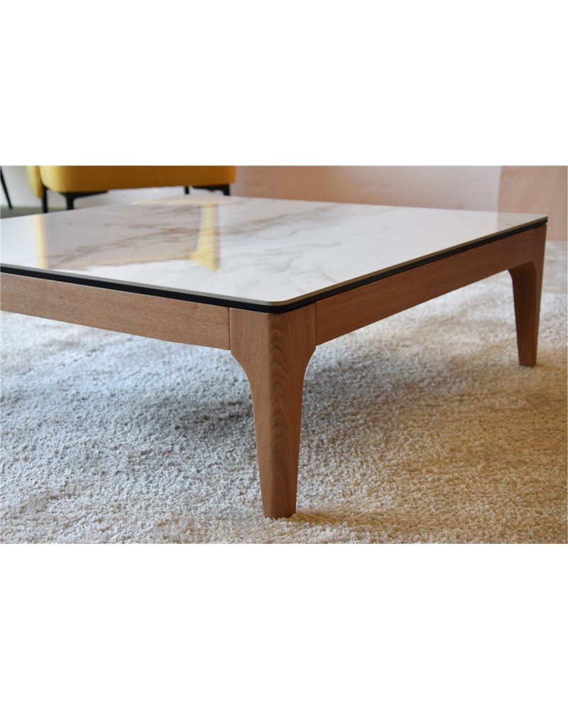 MESA DE CENTRO CERAMICO Y FRESNO MATE REF. 34AC795B