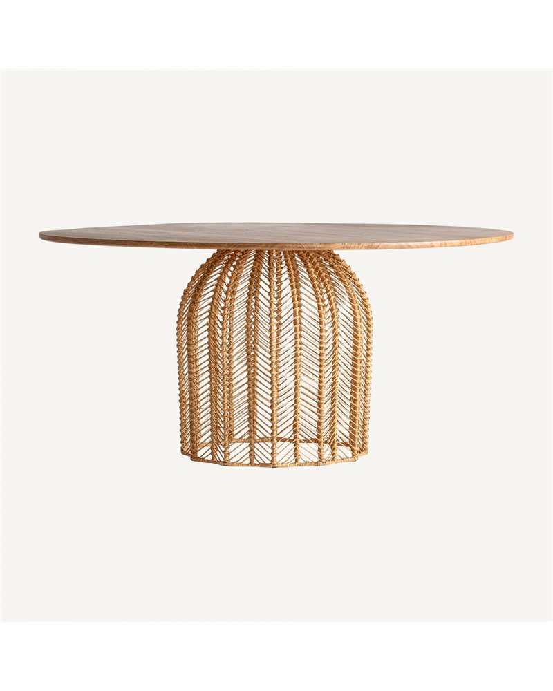 MESA COMEDOR PLISSÉ RATTAN REF. 28401