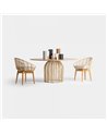 MESA COMEDOR PLISSÉ RATTAN REF. 28401