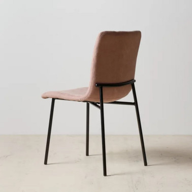 PINK FABRIC-METAL CHAIR...