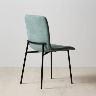 GREEN FABRIC-METAL CHAIR...