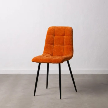 ORANGE FABRIC-METAL LOUNGE...