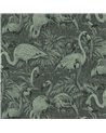 Andean Flamingos Almond Green 97610