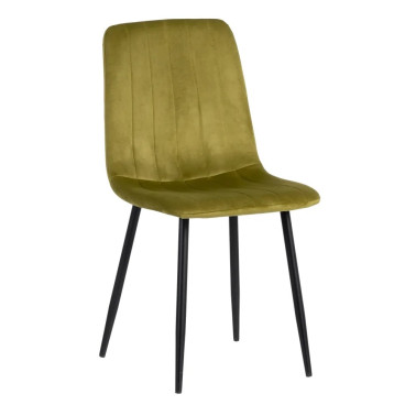 SILLA VERDE OLIVA METAL SALÓN 55 X 44 X 88,50 CM REF.606144