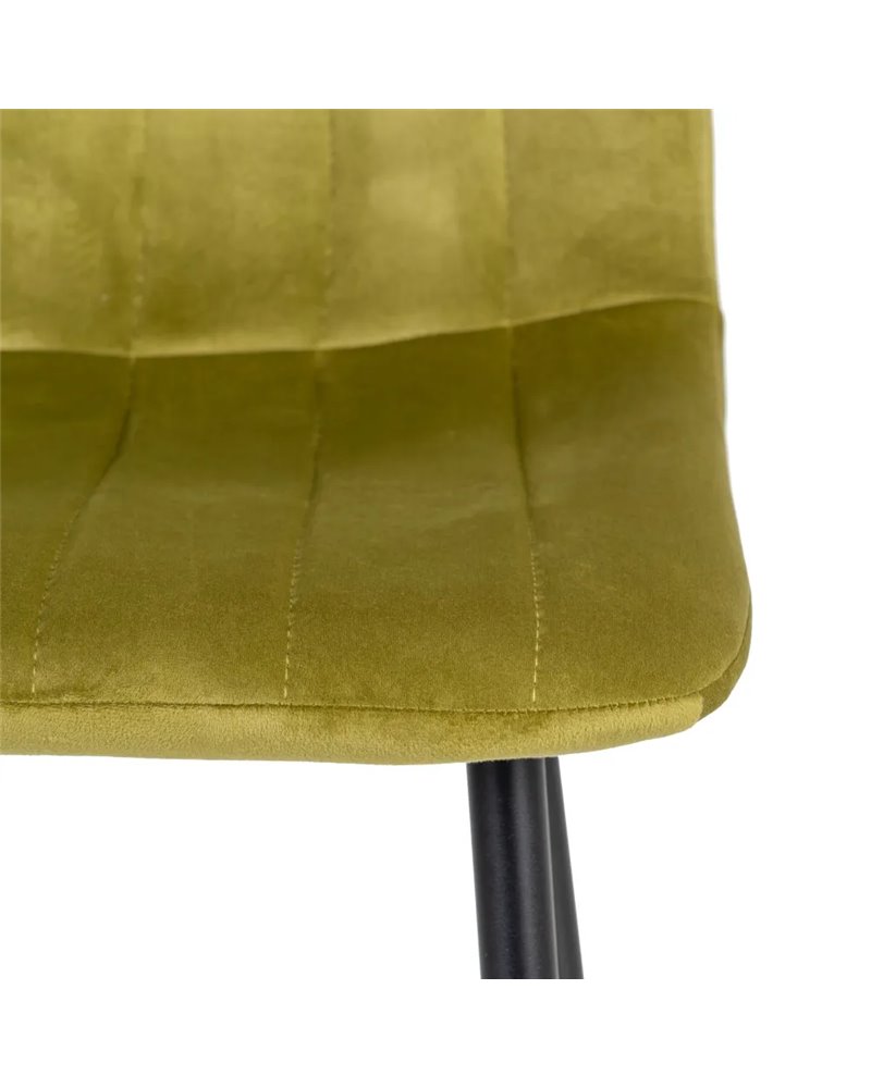 SILLA VERDE OLIVA METAL SALÓN 55 X 44 X 88,50 CM REF.606144