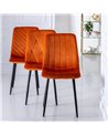 SILLA NARANJA METAL SALÓN 55 X 44 X 88,50 CM REF.606146