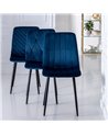 SILLA AZUL OSCURO METAL SALÓN 55 X 44 X 88,50 CM REF.606149