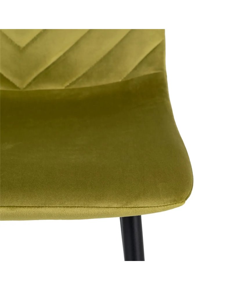 SILLA VERDE OLIVA METAL SALÓN 55 X 44 X 88,50 CM REF.606153