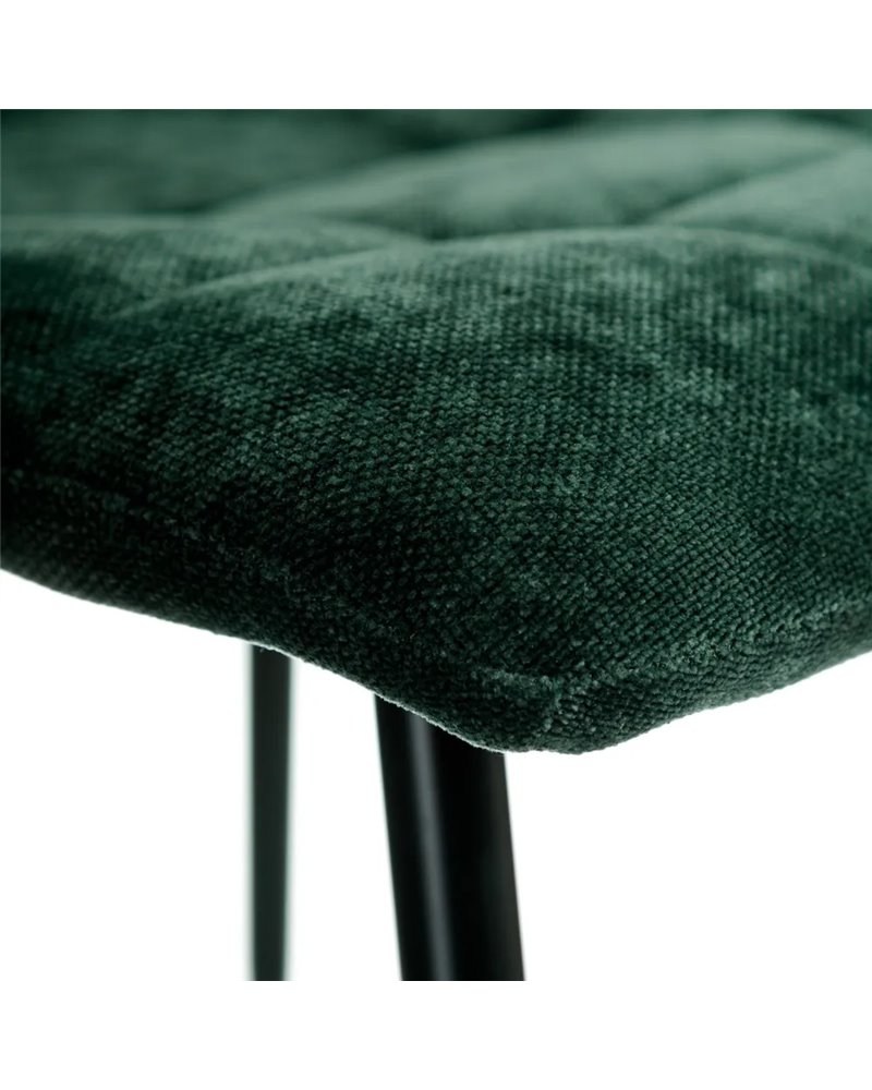 SILLA VERDE OSCURO TEJIDO-METAL SALÓN 44 X 42 X 89 CM REF.154414