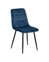 SILLA TERCIOPELO AZUL METAL / TEJIDO 45 X 54,50 X 88 CM REF.605813