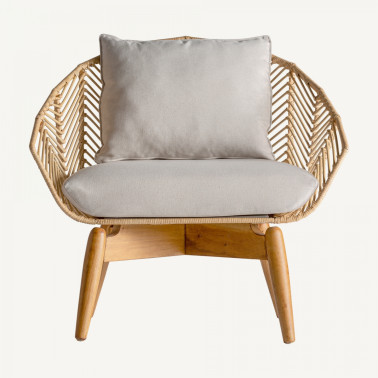 PLISSÉ RATTAN ARMCHAIR...