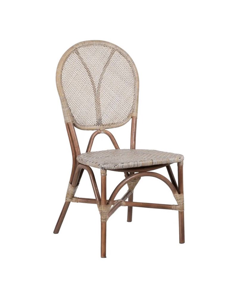 SILLA BEIGE-MARRÓN RATÁN 47 X 48 X 98,50 CM REF.152761