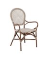 SILLA BEIGE-MARRÓN RATÁN 57 X 64 X 99 CM REF.152765