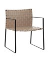 SILLA CON BRAZO BEIGE-NEGRO 60,50 X 57,50 X 77 CM REF.600803