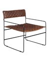 SILLA MARRÓN METAL-PIEL SALÓN 76 X 75 X 89 CM REF.605825