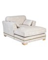 SOFÁ CHAISE LONGUE BEIGE TEJIDO SALÓN 114 X 155 X 92 CM REF.605173