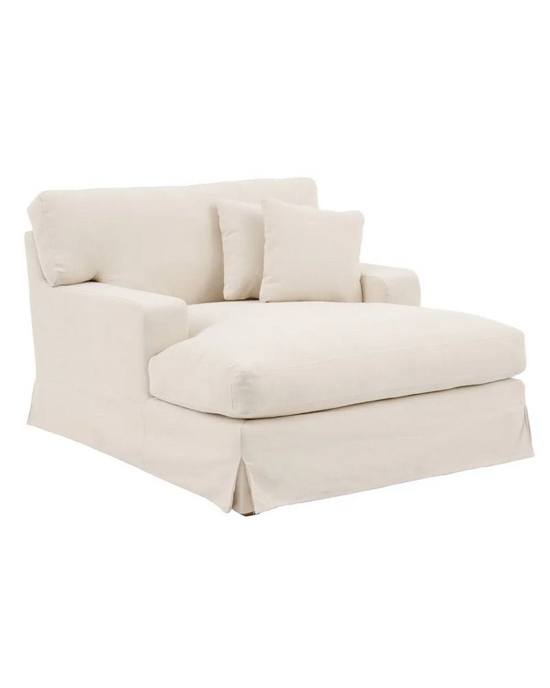 SOFÁ CHAISE LONGUE BEIGE TEJIDO SALÓN 122 X 155 X 93 CM REF.603251