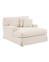 SOFÁ CHAISE LONGUE BEIGE TEJIDO SALÓN 122 X 155 X 93 CM REF.603251