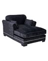 SOFÁ CHAISE LONGUE GRIS OSCURO TEJIDO 114 X 155 X 92 CM REF.605172