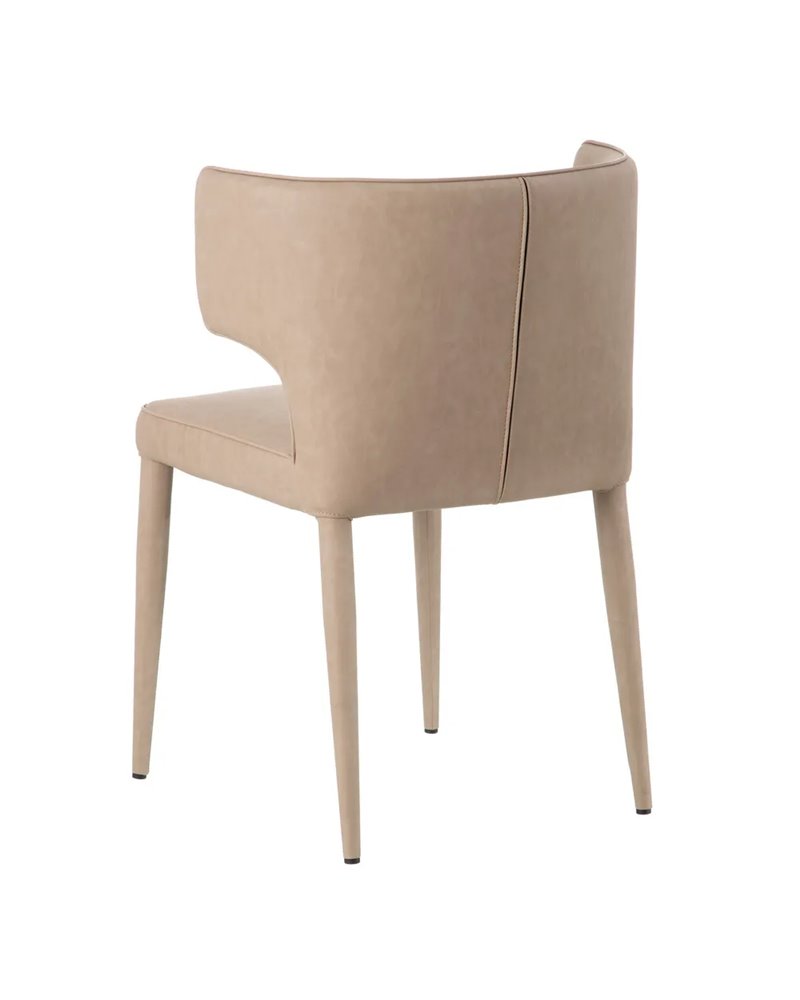 SILLA BEIGE PIEL SALÓN 58 X 58 X 81,50 CM REF.600809