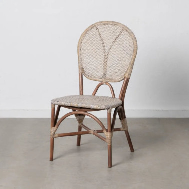 BEIGE-BROWN RATTAN CHAIR 47...