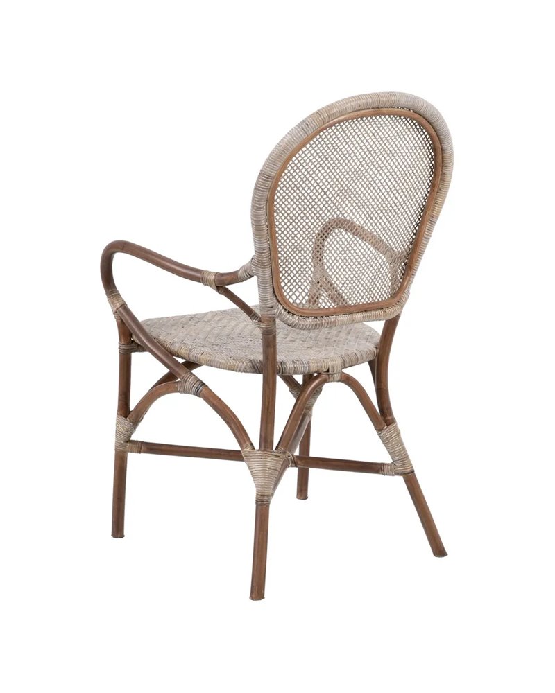 SILLA BEIGE-MARRÓN RATÁN 57 X 64 X 99 CM REF.152765