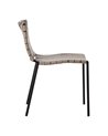 SILLA BEIGE-NEGRO METAL-PIEL 44,50 X 51 X 77 CM REF.600799