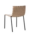 SILLA BEIGE-NEGRO METAL-PIEL 44,50 X 51 X 77 CM REF.600799