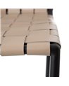 SILLA BEIGE-NEGRO METAL-PIEL 44,50 X 51 X 77 CM REF.600799