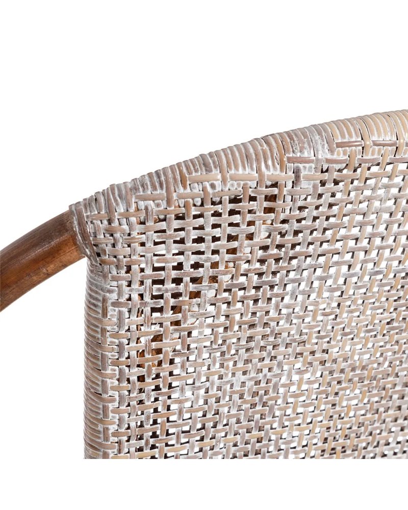 SILLA GRIS-MARRÓN RATTAN SALÓN 56 X 60 X 84 CM REF.105479