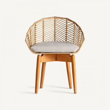 PLISSÉ RATTAN CHAIR REF-28393