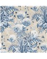 Dahlia Navy On Linen AT24540