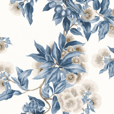 Camellia Garden Navy and Linen AT24553