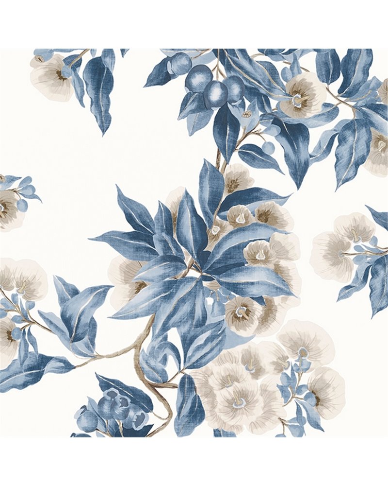 Camellia Garden Navy and Linen AT24553