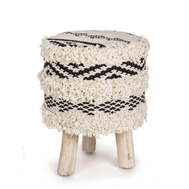 YUCATAN STOOL NAT-BLACK D30