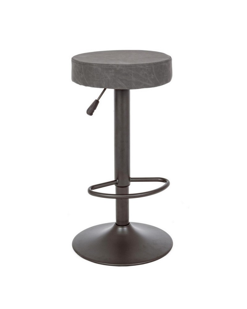 VINTAGE DARK GRAY PIPER STOOL