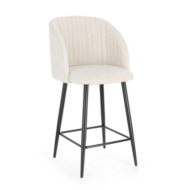 KITCHEN STOOL QUEEN BLACK-IVORY